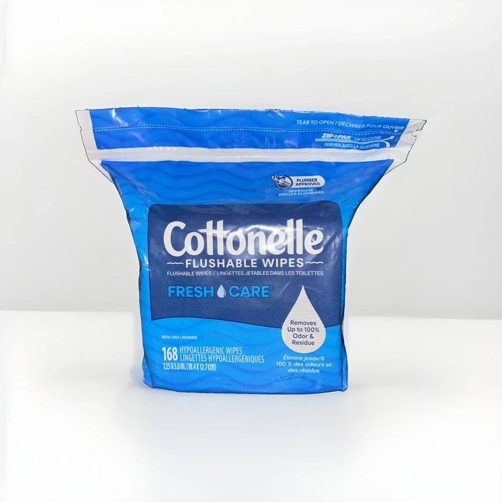 Cottonelle Fresh Care Flushable Wet Wipes, Adult 168 Wipes (Pack of 1)